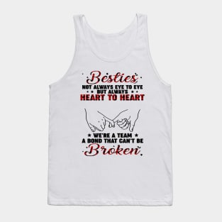 Bestie Shirt Not Always Eye To Eye But Always Heart To Heart Personalized Best Friend Tank Top